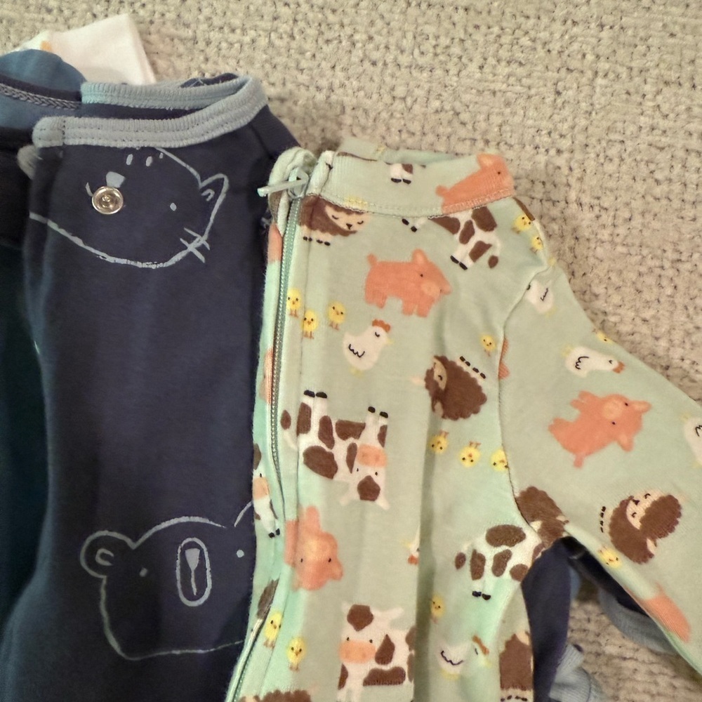 Koala Kids Footies - Gray, Blue, Green, White - Picture 3 of 7